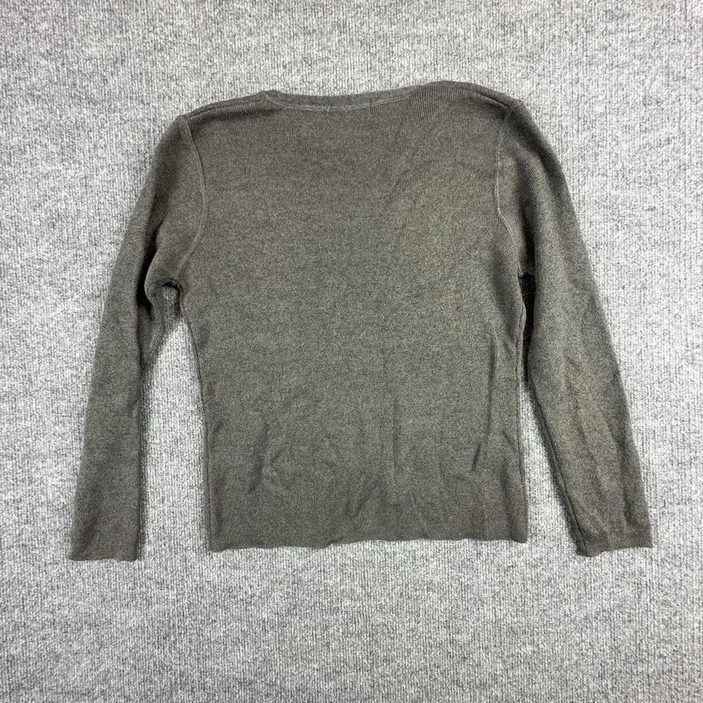 Old Navy Sweater Mens Medium Gray V Neck Wool Blend Knit Pullover Long Sleeve